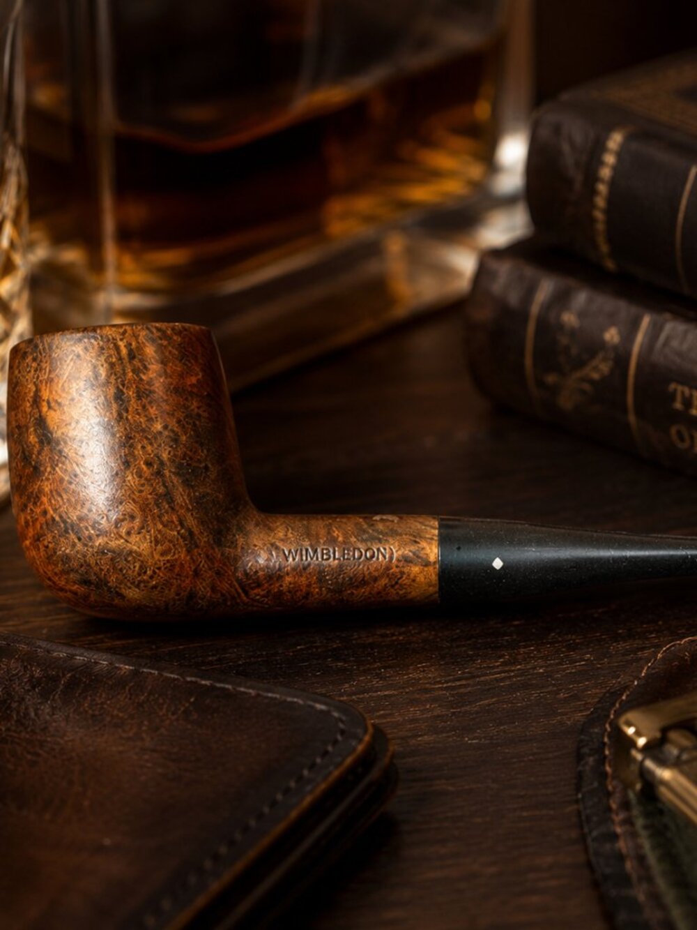Vintage Wimbledon Briar Tobacco Pipe Estate Smoking Pipe Straight Billiard